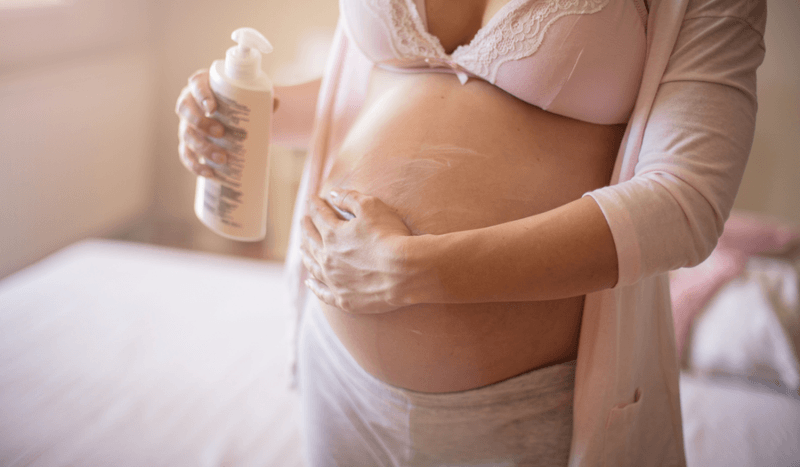 Third trimester stretch mark prevention