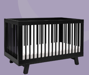 Babyletto Hudson 3-in-1 Convertible Crib with Toddler Bed Conversion Kit in Black