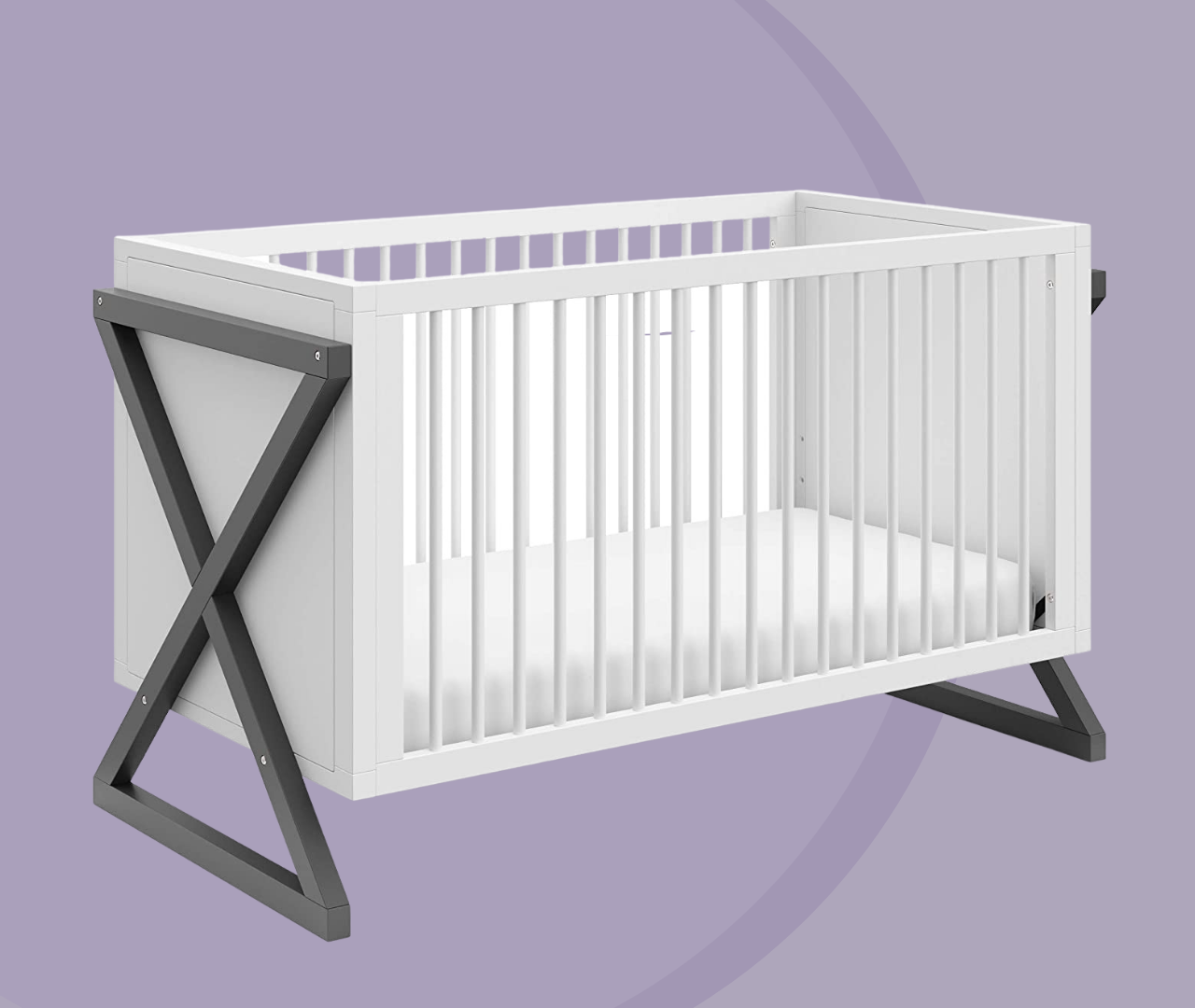 Modern Storkcraft Equinox 3in1 Convertible Crib in Driftwood, Grey or