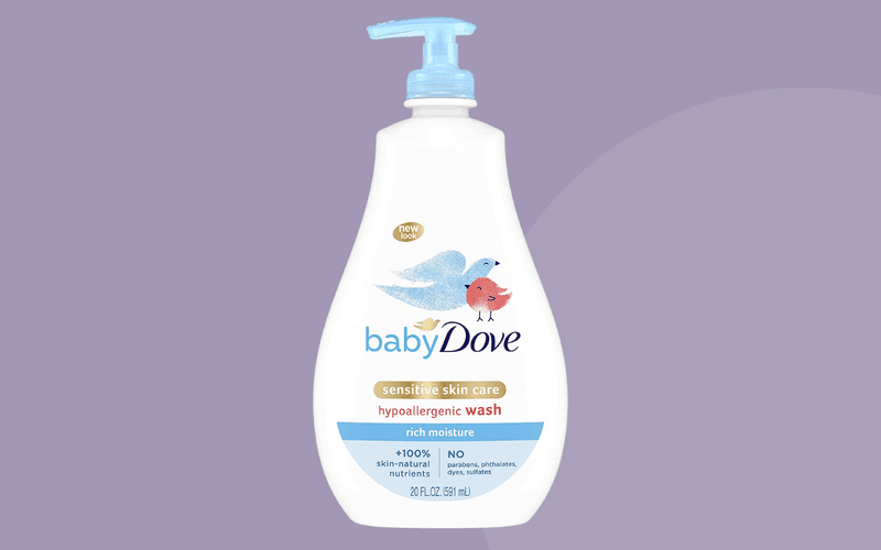 Baby Dove Sensitive Skin Care Baby Wash For Baby Bath Time Rich Moisture Tear-Free and Hypoallergenic 20 oz