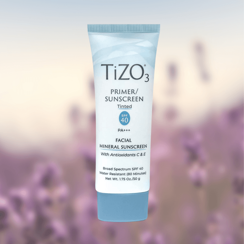 TiZO3 Facial Mineral Sunscreen and Primer, Tinted Broad Spectrum SPF 40 with Antioxidants