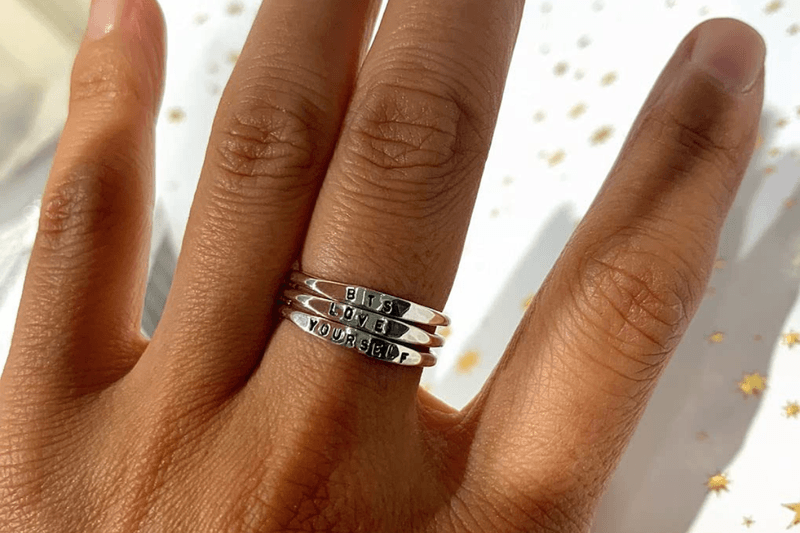 Gifts for mom: Teeny Tiny Stacking Sterling Silver Ring