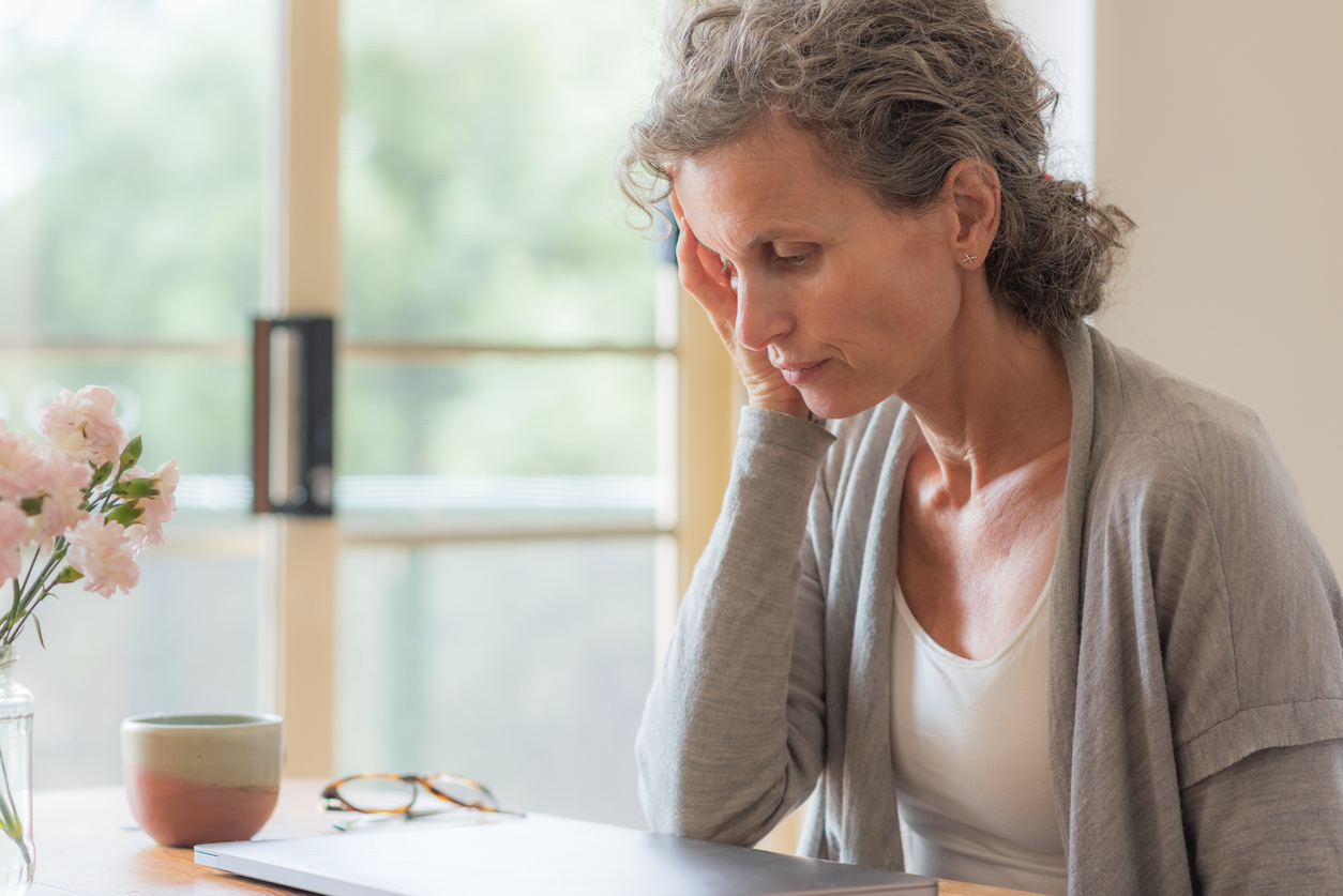 a woman looking exhausted